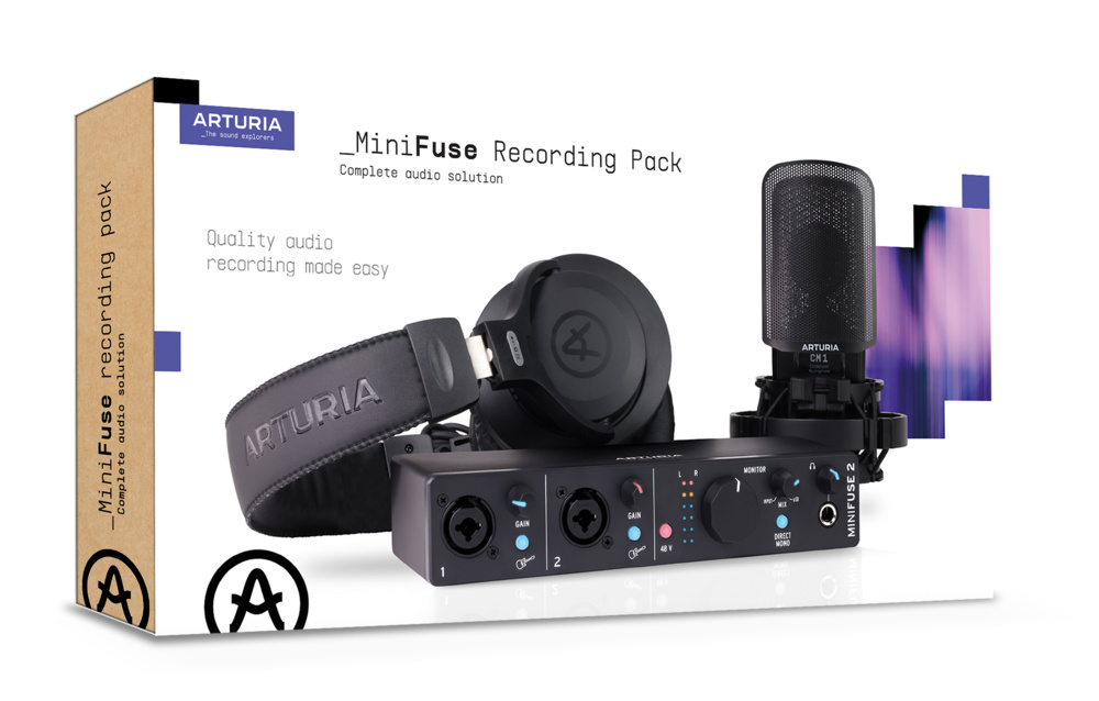 Arturia MiniFuse Recording Pack negro 