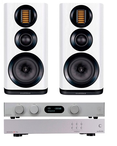 Audiolab 8300A + 6000N Play + EVO4.2 silver/blanco 