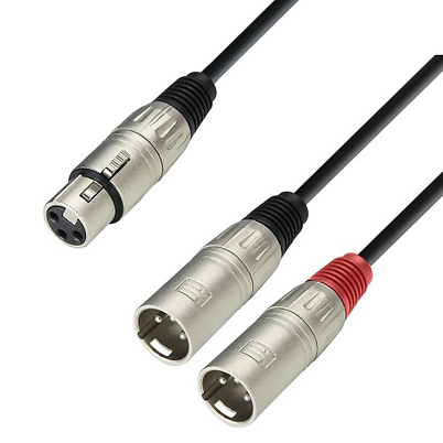 Cable de audio de conector XLR hembra a 2 conectores XLR macho Cable de audio de conector XLR hembra a 2 conectores XLR macho