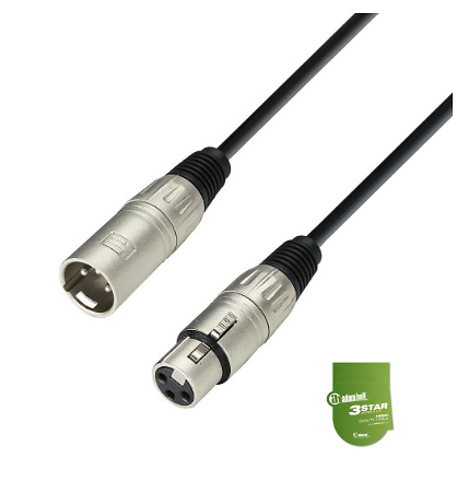 Adam Hall Cables K3 MMF Cable de Micro de XLR hembra a XLR macho