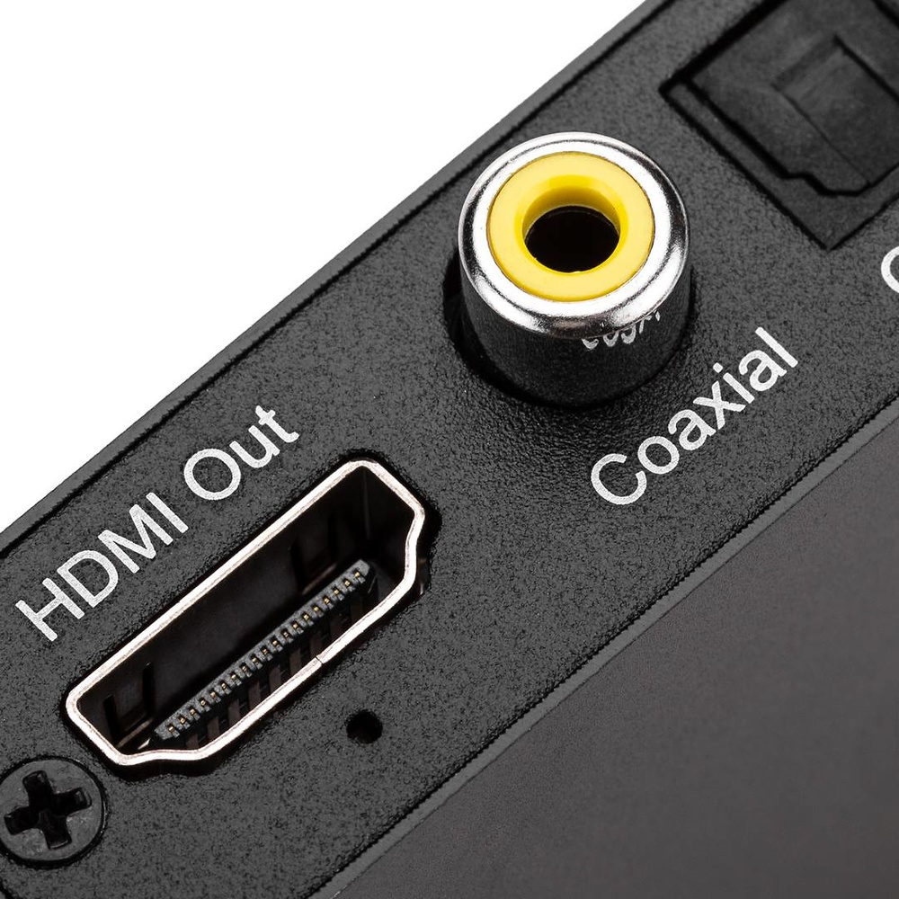 Conversor de HDMI 4K a HDMI 4K con audio analógico, toslink y coaxial 