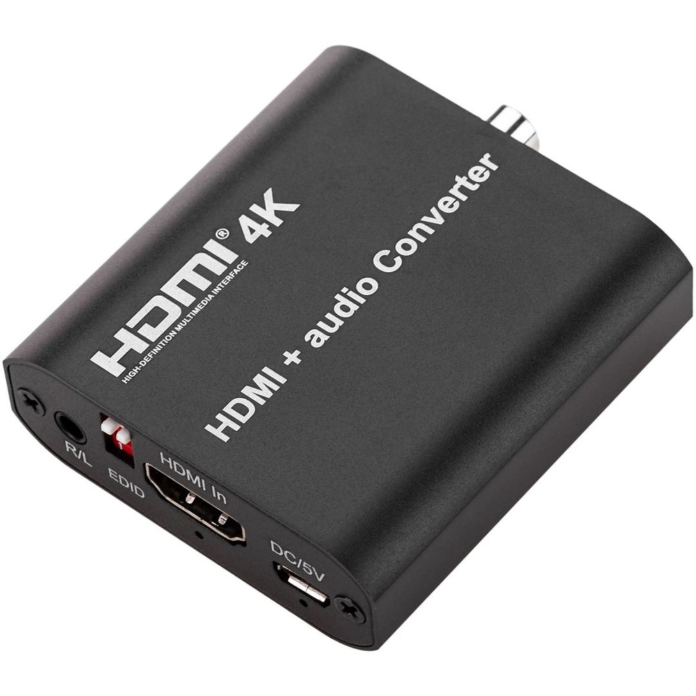 Conversor de HDMI 4K a HDMI 4K con audio analógico, toslink y coaxial Conversor de HDMI 4K a HDMI 4K con audio analógico, toslink y coaxial