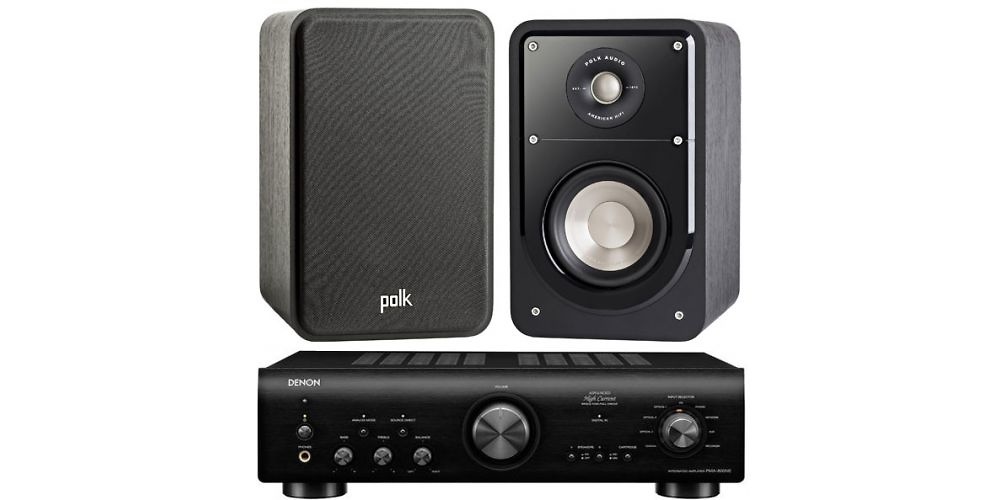SISTEMA 800/S15e Denon PMA-800AE Black+Polk Audio S15