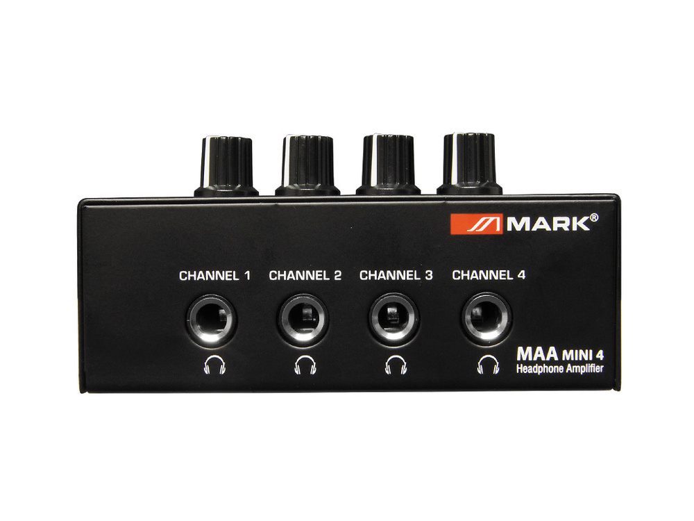 MAA Mini 4 MAA Mini 4: Amplificador auriculares. 4 salidas. Volúmen independiente. Mono/Stereo.