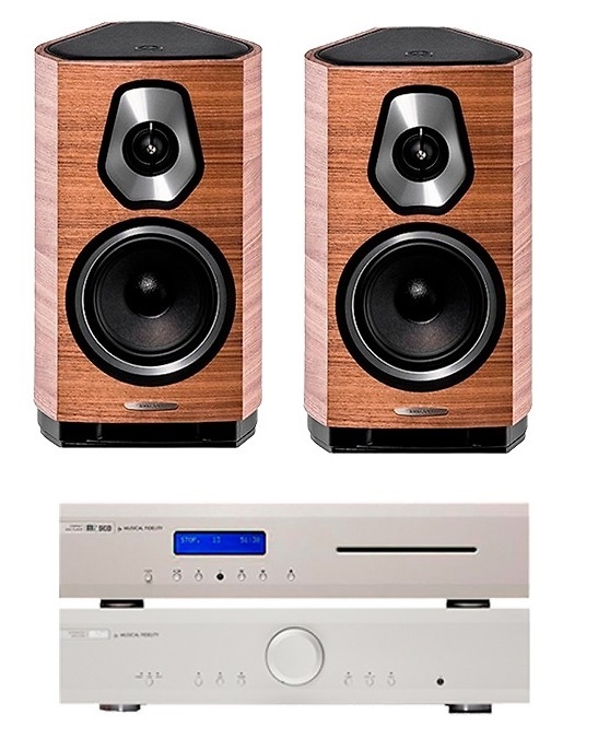 MUSICAL FIDELITY M2si + M2S CD + SONETTO I silver/nogal 