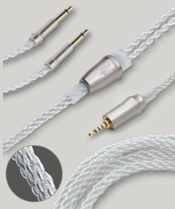 Meze 99 Series 4.4mm Balanced Silver Plated Upgrade Cable - 1.2 m 2.5mm 