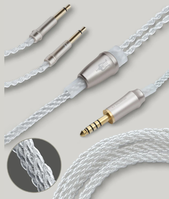 Meze 99 Series 4.4mm Balanced Silver Plated Upgrade Cable - 1.2 m 4.4mm 