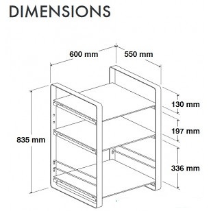 Dimensiones Loft-central Dimensiones mueble hifi Norstone Loft Central