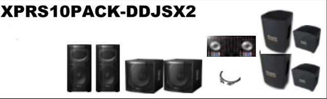 Pioneer XPRS10-pack + DDJSX2 Pioneer XPRS10 pack + Controlador DDJ-SX2