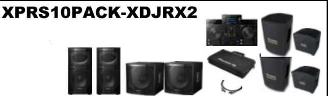 Pioneer xprs10 pack + XDJRX2 Pack Pioneer DJ formado por 2 XPRS10 + 2 XPRS115S más fundas, XDJ-RX2 + bolsa transporte