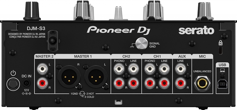 Trasera DJM-S3 Mezclador Pioneer DJM-S3