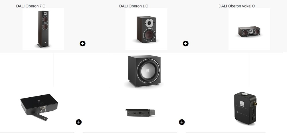 Pack Dali Oberon C Wireless surround 5.1 nogal/ negro 