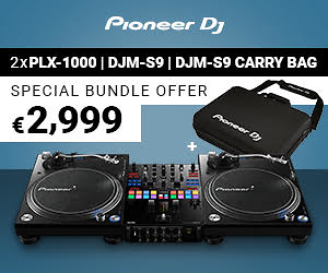 Pack Pioneer PLX1000 x 2 + DJMS9 +DJC-S9 Pack Pioneer PLX-1000 x 2, DJM-S9, DJC-S9 BAG
