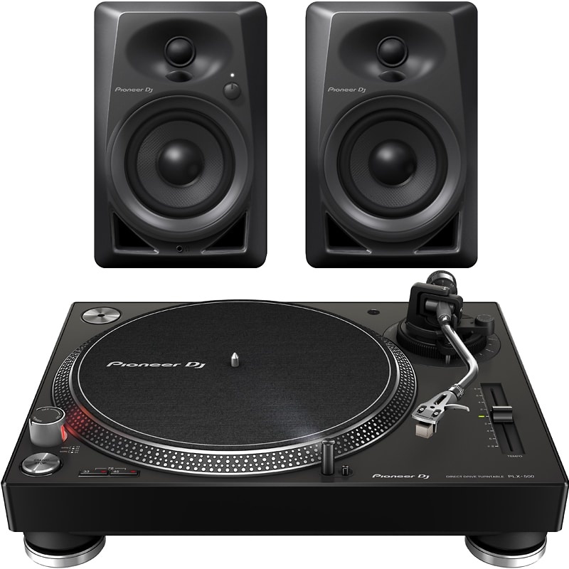 Pioneer DJ PLX500 + altavoces activos DM negro DM-50D 