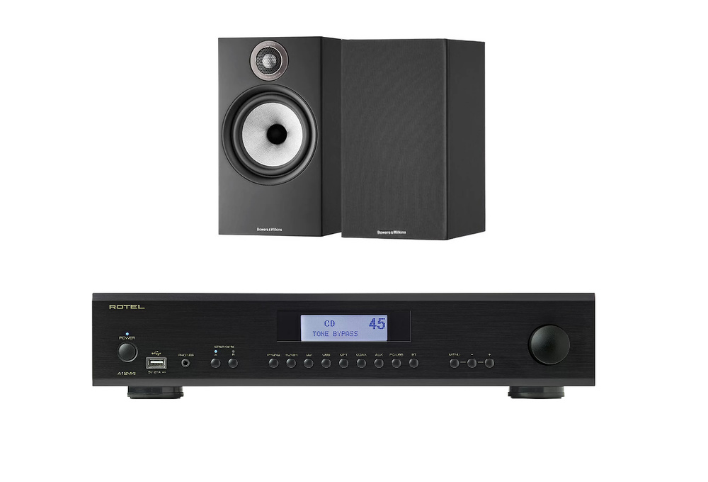 ROTEL A12 MKII + altavoces BW 606 s2 negro 