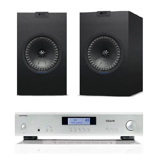 Rotel A11 Tribute + KEF Q150 silver/negro 