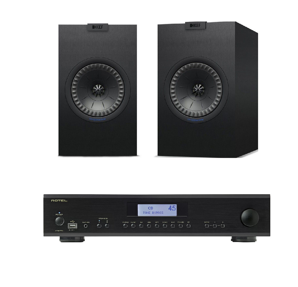 Rotel A12 MKII + KEF Q150 negro 