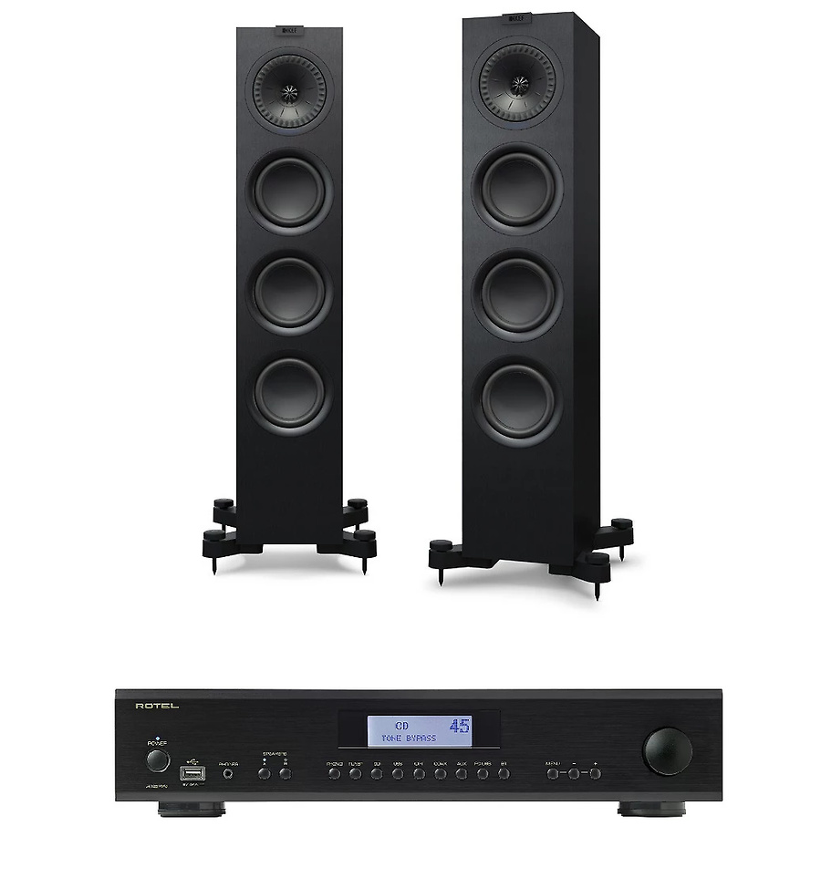 Rotel A12 MKII + KEF Q550 negro 