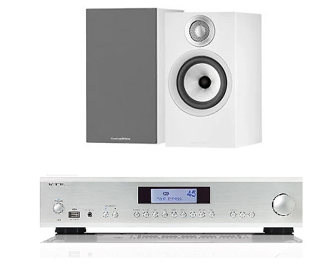 Rotel A14 MKII + Bowers Wilkins 606 silver/blanco 
