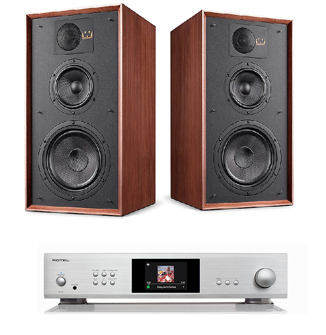 Rotel S14 + Wharfedale Linton silver/nogal 