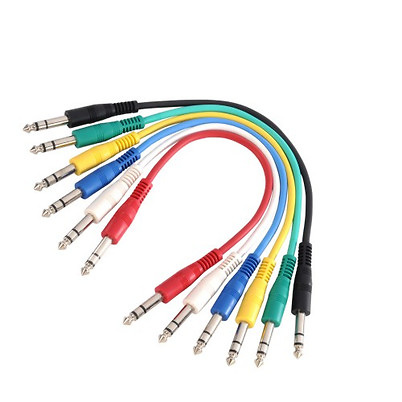 Adam Hall Cables K3 BVV 0090 SET Set Latiguillos de Cable de Jack 6 cables 6,3 mm estéreo a Jack 6,3 mm estéreo 0,9 m