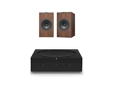 Sonos Amp + KEF Q150 negro/nogal 