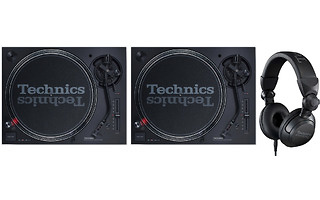 Technics 2 x SL1210 / SL1200 MK7 + EAH-DJ1200 negro 