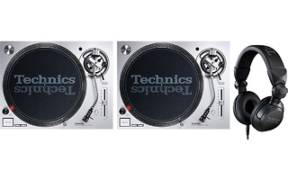 Technics 2 x SL1210 / SL1200 MK7 + EAH-DJ1200 silver 