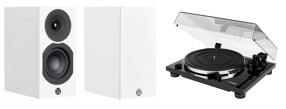 Thorens TD201 + System Audio Saxo 7 blanco/negro 