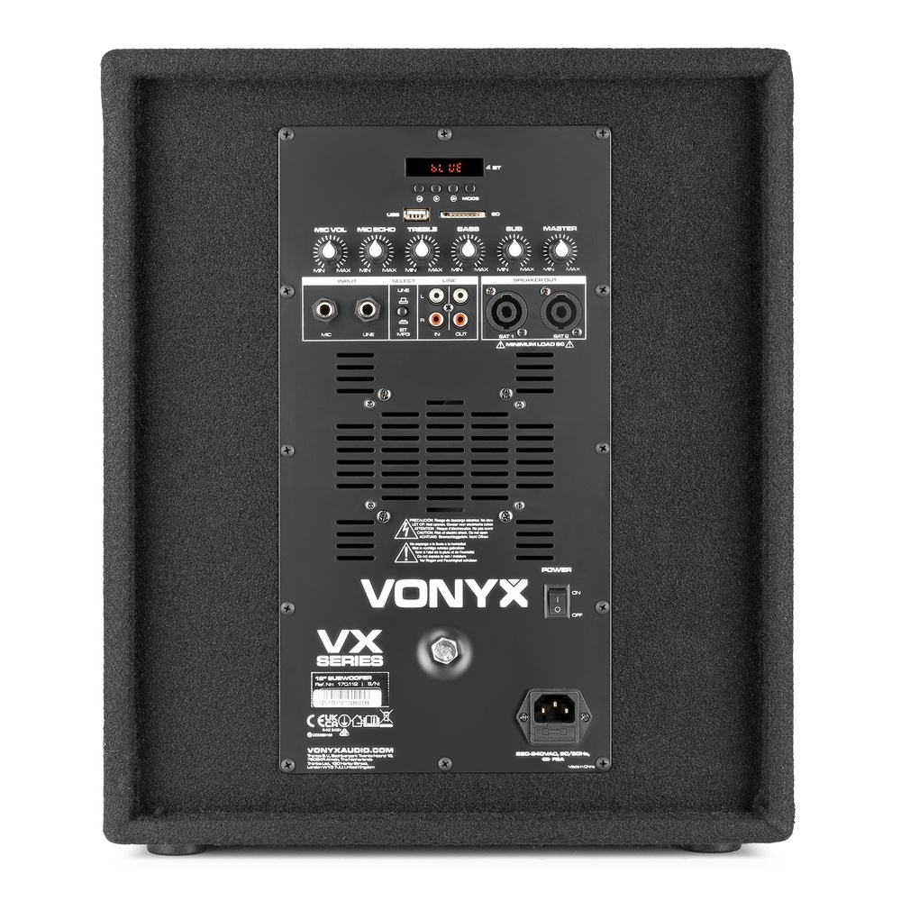 Vonyx VX0812BT 2.1 CONJUNTO ALTAVOCES ACTIVOS 12” 