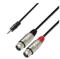 Cable jack 3,5 estéreo a 2 XLR hembra