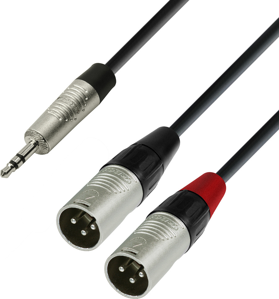 Cable Minijack 3,5 mm estéreo a 2 XLR macho (4 stars) - RADIO COLON