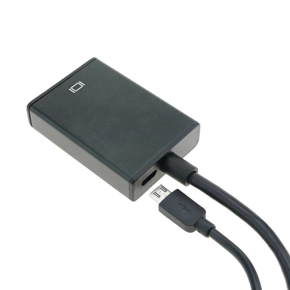 Conversor VGA a HDMI con audio y cable de alimentación USB - RADIO