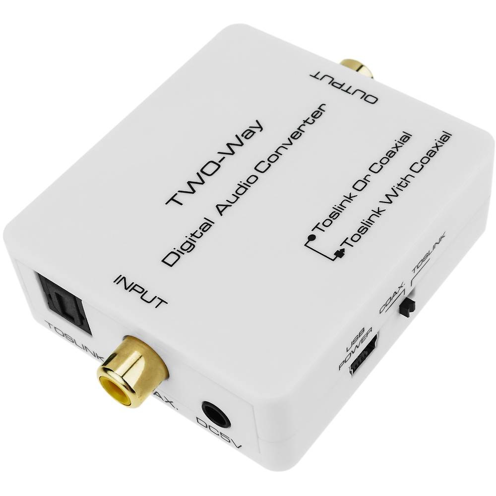 Convertidor de audio digital (USB) a analógico/digital (AUX, Coaxial o  Toslink) – Tecno Casa