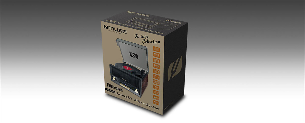 Tocadiscos Muse MT-112 W con Bluetooth - Outlet Exclusivo