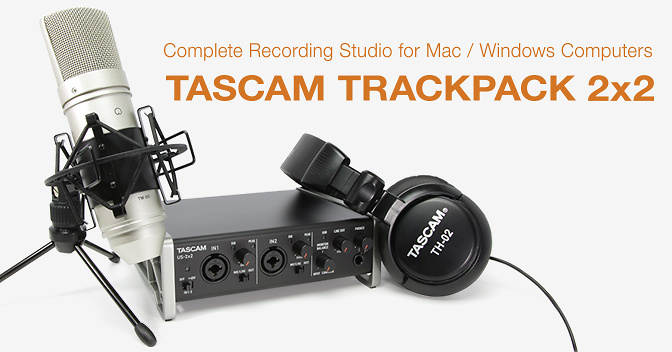 Trackpack 2x2 Tascam Us 2x2 TP (Pack Recording Home Studio)