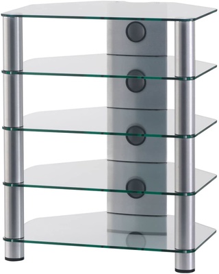 Sonorous - Mueble HIFI de 5 estantes. Estantes de vidrio transparente. ref.  RX-2150 TG