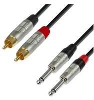 Cable 2 RCA macho a 2 Jacks 6,3 mm (4 stars)