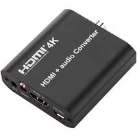 Conversor de HDMI 4K a HDMI 4K con audio analógico, toslink y coaxial